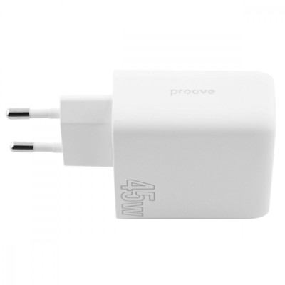 Зарядний Пристрій Proove Silicone Power 45W (Type-C + USB) (WCSP45110002) White Зарядний Пристрій Proove Silicone Power 45W (Type-C + USB) (WCSP45110002) White