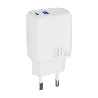 Зарядний Пристрій Proove Silicone Power Plus 30W (Type-C + USB) (WCSP3011002) White