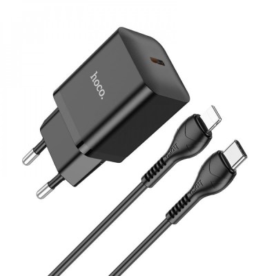 МЗП Hoco N27 Innovative 20W (1 Type-C) + Кабель Type-C to Lightning white