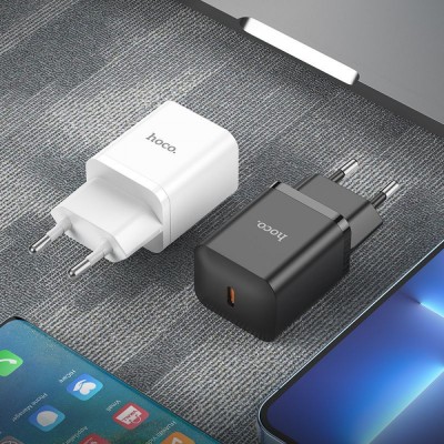 МЗП Hoco N27 Innovative 20W (1 Type-C) + Кабель Type-C to Lightning white