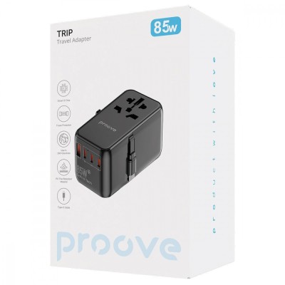 Універсальний адаптер Proove Trip 85W (TATR85130001) Black
