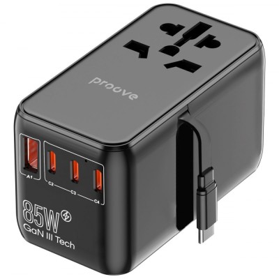 Універсальний адаптер Proove Trip 85W (TATR85130001) Black