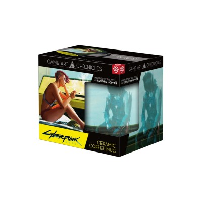 Чашка GoodLoot Game Art Chronicles Cyberpunk 2077 V & Edward Hopper Чашка GoodLoot Game Art Chronicles Cyberpunk 2077 V & Edward Hopper