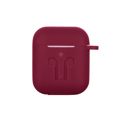 Чохол 2Е для AirPods (Gen 1-2, 2016-2019), Pure Color Silicone Imprint (3.0mm), бордовий (2E-AIR-PODS-IBPCSI-3-M) Чохол 2Е для AirPods (Gen 1-2, 2016-2019), Pure Color Silicone Imprint (3.0mm), бордовий (2E-AIR-PODS-IBPCSI-3-M)