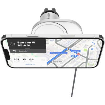 Автомобільний тримач смартфона Belkin MagSafe Qi2 бездротова зарядка, чорний (WIC008BTGR-V2) Автомобільний тримач смартфона Belkin MagSafe Qi2 бездротова зарядка, чорний (WIC008BTGR-V2)