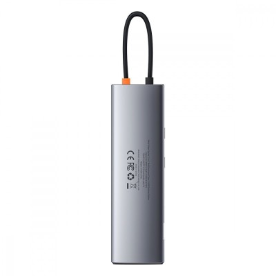 HUB Baseus Metal Gleam Series 5in1 30Hz Version (3xUSB3.0+4KHD+Type-C) (Grey)(WKWG020013)