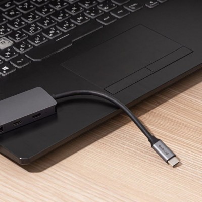 HUB Proove Iron Link 6in1 Type-C To 2USB3.0 + SD/TF + RJ45 + HDMI (HBI700010004) Silver