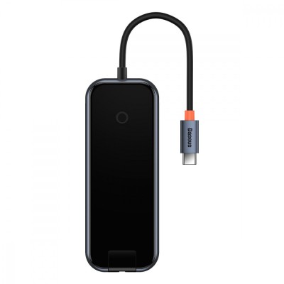 Type-C-Хаб Baseus AcmeJoy 6-Port Type-C HUB (Type-C To HDMI + 2xUSB3.0 + USB2.0 + Type-C PD&Data + RJ45) WKJZ010313 Dark Gray Type-C-Хаб Baseus AcmeJoy 6-Port Type-C HUB (Type-C To HDMI + 2xUSB3.0 + USB2.0 + Type-C PD&Data + RJ45) WKJZ010313 Dark Gray