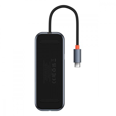 Type-C-Хаб Baseus AcmeJoy 6-Port Type-C HUB (Type-C To HDMI + 2xUSB3.0 + USB2.0 + Type-C PD&Data + RJ45) WKJZ010313 Dark Gray Type-C-Хаб Baseus AcmeJoy 6-Port Type-C HUB (Type-C To HDMI + 2xUSB3.0 + USB2.0 + Type-C PD&Data + RJ45) WKJZ010313 Dark Gray
