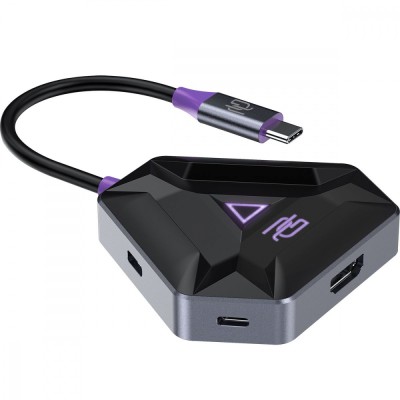 Type-C-Хаб Proove Gaming Spectre (2*USB3.0 + Type-C + PD100W + HDMI) (HBPG10221205) Dark Gray