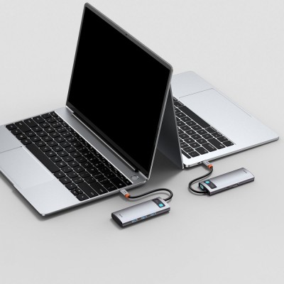 USB-Хаб Baseus Metal Gleam Series 5-in-1 Type-C CAHUB-CX0G