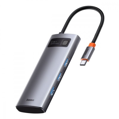 USB-Хаб Baseus Metal Gleam Series 5-in-1 Type-C CAHUB-CX0G