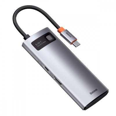 USB-Хаб Baseus Metal Gleam Series 5-in-1 Type-C CAHUB-CX0G