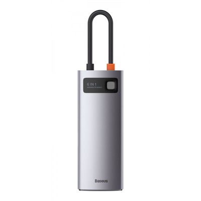 USB-Хаб Baseus Metal Gleam Series 6-in-1 Type-C CAHUB-CW0G Grey USB-Хаб Baseus Metal Gleam Series 6-in-1 Type-C CAHUB-CW0G Grey
