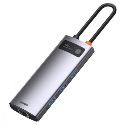 USB-Хаб Baseus Metal Gleam Series 6-in-1 Type-C CAHUB-CW0G Grey USB-Хаб Baseus Metal Gleam Series 6-in-1 Type-C CAHUB-CW0G Grey