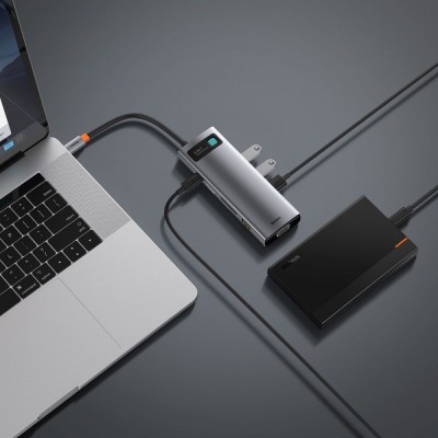 USB-Хаб Baseus Metal Gleam Series 9-in-1 Type-C CAHUB-CU0G