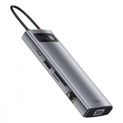 USB-Хаб Baseus Metal Gleam Series 9-in-1 Type-C CAHUB-CU0G