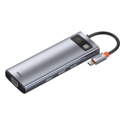 USB-Хаб Baseus Metal Gleam Series 9-in-1 Type-C CAHUB-CU0G