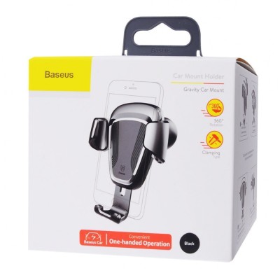 Автомобільний тримач Baseus Gravity Air Type (SUYL-01) Black Автомобільний тримач Baseus Gravity Air Type (SUYL-01) Black