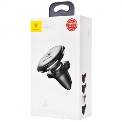 Автомобільний тримач Baseus Magnetic Air Vent Car (SUGX020001) Чорн.