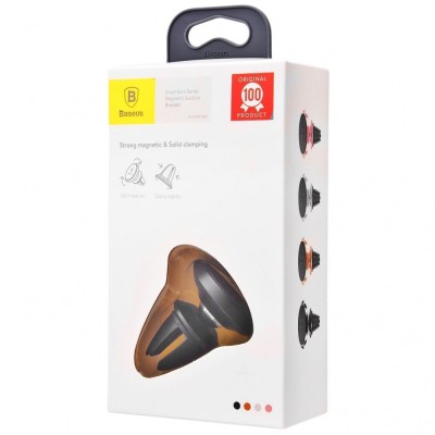 Автомобільний тримач Baseus Magnetic Air Vent Mount (SUER-A01) Black Автомобільний тримач Baseus Magnetic Air Vent Mount (SUER-A01) Black