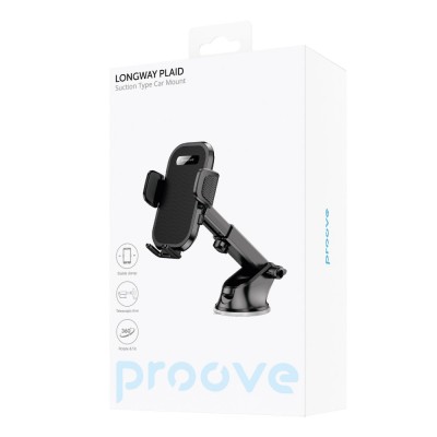 Автомобільний тримач Proove Longway Plaid Suction Type Car Mount (CHLP00000001) Black