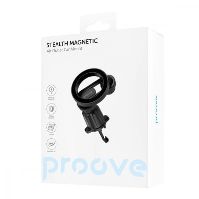 Автомобільний тримач Proove Stealth Magnetic Air Outlet Car Mount (CHST00000001) Black
