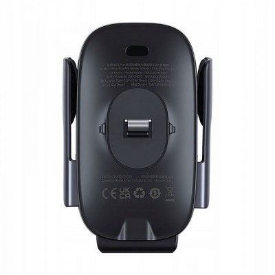 Автомобільний тримач З бездротовою зарядкою Baseus Milky Way Pro 15W (C40357000111-00) Black