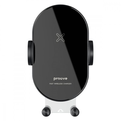 Автомобільний тримач З бездротовою зарядкою Proove Rounded Energy 15W (WHRE15010001) Black