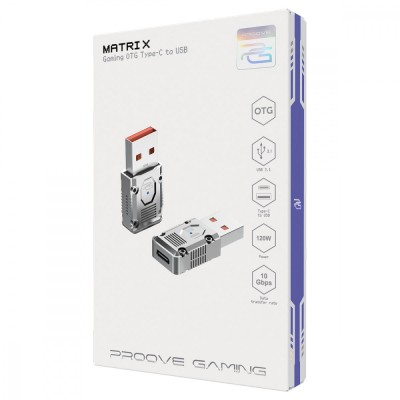Перехідник Proove Gaming Matrix OTG Type-C to USB (HBMA00012006) silver
