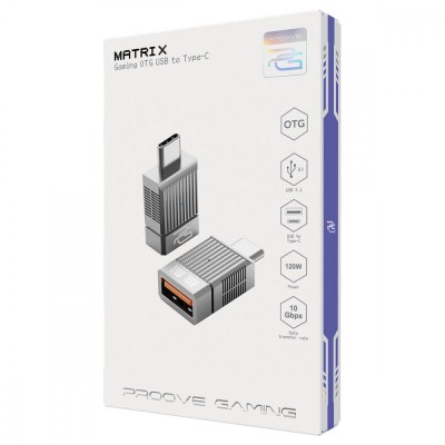 Перехідник Proove Gaming Matrix OTG USB to Type-C (HBMA00101006) silver