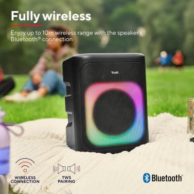 Портативна акустична система Trust Azura 50Вт, 1.0, ВТ 5.2, TWS, MP3, IPX4, RGB, Чорний Портативна акустична система Trust Azura 50Вт, 1.0, ВТ 5.2, TWS, MP3, IPX4, RGB, Чорний