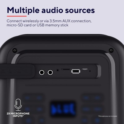 Портативна акустична система Trust Azura 50Вт, 1.0, ВТ 5.2, TWS, MP3, IPX4, RGB, Чорний Портативна акустична система Trust Azura 50Вт, 1.0, ВТ 5.2, TWS, MP3, IPX4, RGB, Чорний