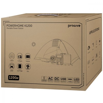 Портативна зарядна станція Proove PowerHome K1200 black