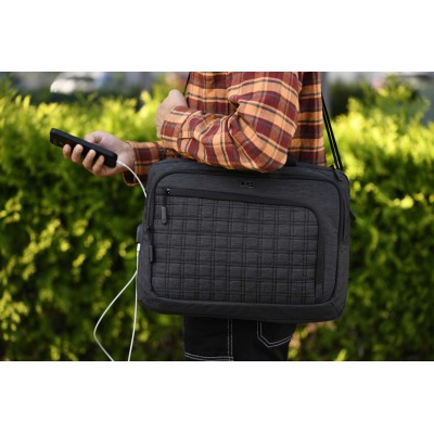Сумка 2E CrossSquares 16", чорна (2E-CBN9198BK) Сумка 2E CrossSquares 16", чорна (2E-CBN9198BK)