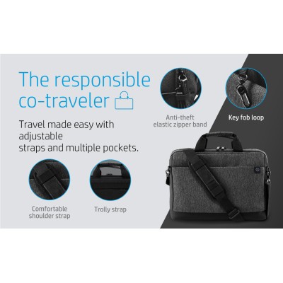 Сумка для ноутбука HP, Renew Travel, 15.6", поліестер, сіра (2Z8A4AA) Сумка для ноутбука HP, Renew Travel, 15.6", поліестер, сіра (2Z8A4AA)