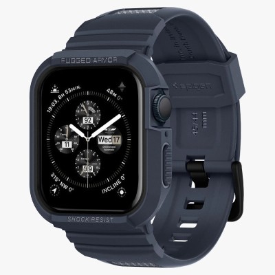 Чохол та ремінець 2в1 Spigen для Apple Watch 45-44mm, Rugged Armor Pro, Charcoal Gray (ACS00819) Чохол та ремінець 2в1 Spigen для Apple Watch 45-44mm, Rugged Armor Pro, Charcoal Gray (ACS00819)