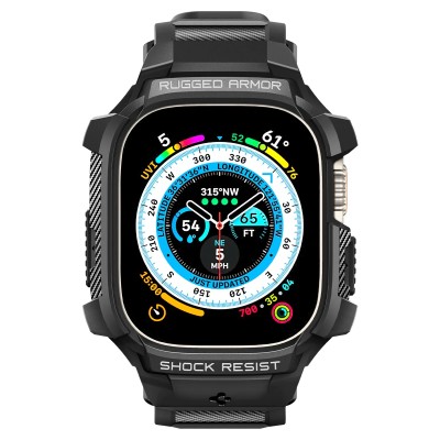 Чохол та ремінець 2в1 Spigen для Apple Watch Ultra 49mm, Rugged Armor Pro, Black (ACS05460) Чохол та ремінець 2в1 Spigen для Apple Watch Ultra 49mm, Rugged Armor Pro, Black (ACS05460)