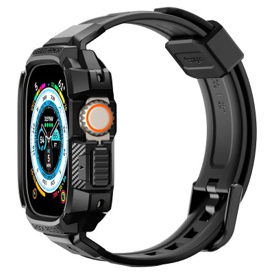 Чохол та ремінець 2в1 Spigen для Apple Watch Ultra 49mm, Rugged Armor Pro, Black (ACS05460) Чохол та ремінець 2в1 Spigen для Apple Watch Ultra 49mm, Rugged Armor Pro, Black (ACS05460)