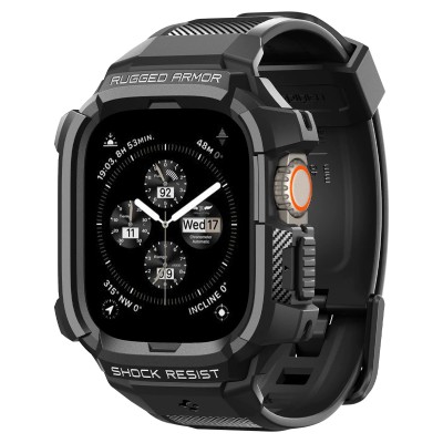 Чохол та ремінець 2в1 Spigen для Apple Watch Ultra 49mm, Rugged Armor Pro, Black (ACS05460) Чохол та ремінець 2в1 Spigen для Apple Watch Ultra 49mm, Rugged Armor Pro, Black (ACS05460)