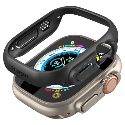 Чохол-накладка Spigen для Apple Watch Ultra (49mm), Thin Fit, Black (ACS05458) Чохол-накладка Spigen для Apple Watch Ultra (49mm), Thin Fit, Black (ACS05458)