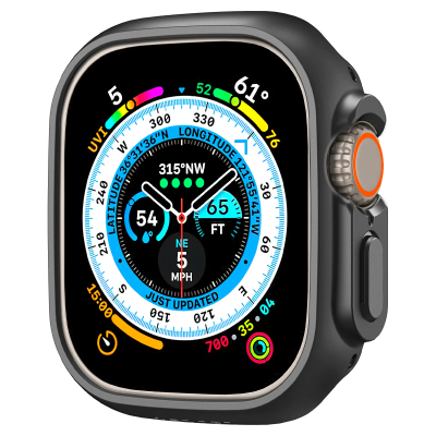 Чохол-накладка Spigen для Apple Watch Ultra (49mm), Thin Fit, Black (ACS05458) Чохол-накладка Spigen для Apple Watch Ultra (49mm), Thin Fit, Black (ACS05458)