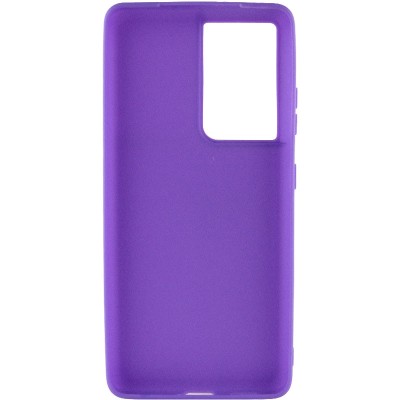 Силиконовый чехол Candy для Samsung Galaxy S21 Ultra Сиреневый