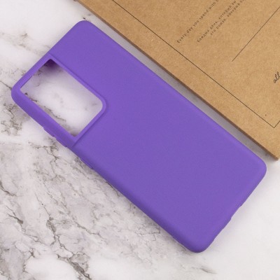 Силиконовый чехол Candy для Samsung Galaxy S21 Ultra Сиреневый