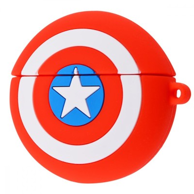 Силіконовий футляр Marvel & DC series для навушників AirPods 3 + кільце Капітан Америка / Червоний Силіконовий футляр Marvel & DC series для навушників AirPods 3 + кільце Капітан Америка / Червоний