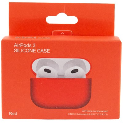Силіконовий футляр для навушників AirPods 3 Червоний / Red Силіконовий футляр для навушників AirPods 3 Червоний / Red