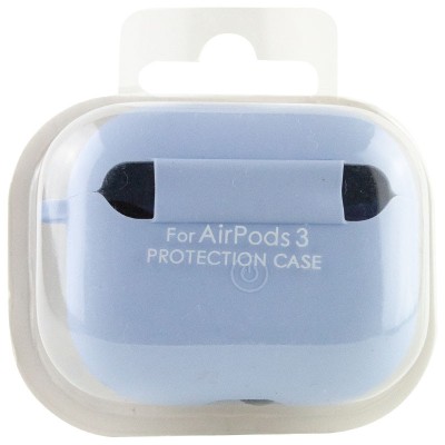 Силіконовий футляр з мікрофіброю для навушників Airpods 4 Блакитний / Lilac Blue