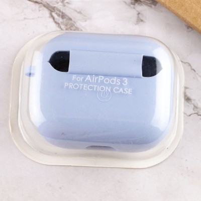 Силіконовий футляр з мікрофіброю для навушників Airpods 4 Блакитний / Lilac Blue