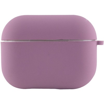 Силіконовий футляр з мікрофіброю для навушників Airpods 4 Ліловий / Lilac Pride