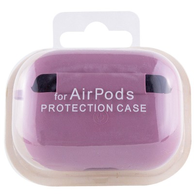 Силіконовий футляр з мікрофіброю для навушників Airpods 4 Ліловий / Lilac Pride